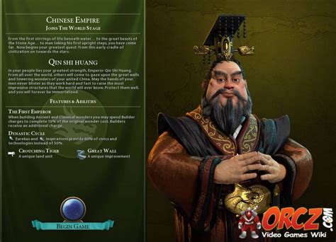Civ 6's design strongly encourages use of military units as a means to victory. Civilization VI: Qin Shi Huang - Orcz.com, The Video Games ...