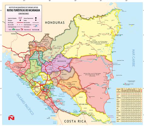 Nicaragua Political Map