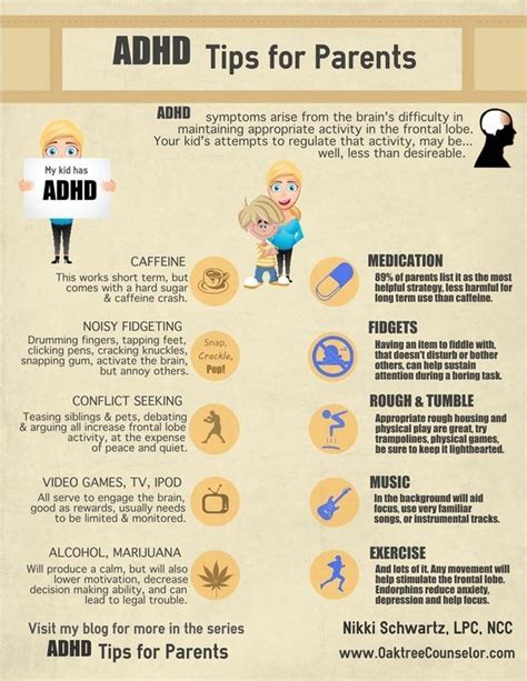 Adhd Tips For Parents Infographic Suggestions On How To Help Those