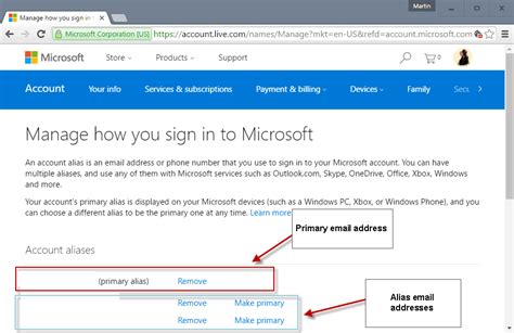 How To Change Your Primary Microsoft Account Email Ghacks Tech News