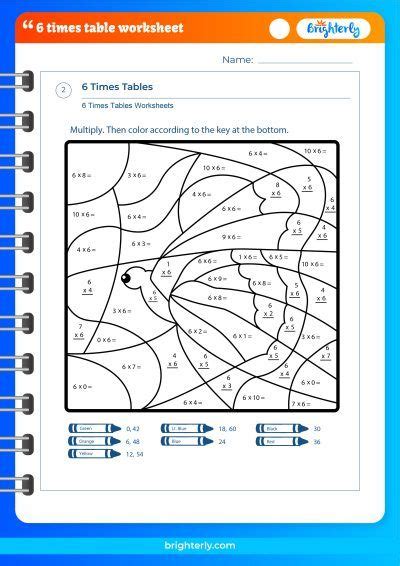 Free 6 Times Table Worksheets For Kids Pdfs