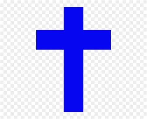 Blue Flowers And Bible Clipart Baptism Cross Clip Art Clipart Blue Cross Free Transparent
