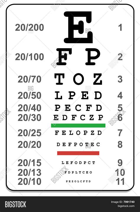 Eye Test Chart Vector And Photo Free Trial Bigstock