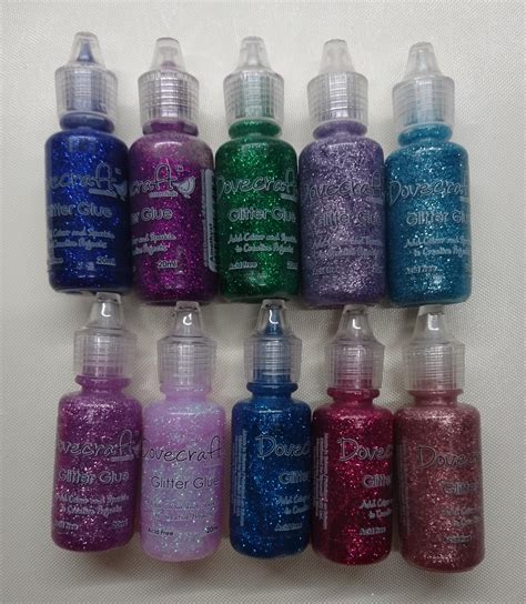 10 X Dovecraft Glitter Glue Clearance Pack