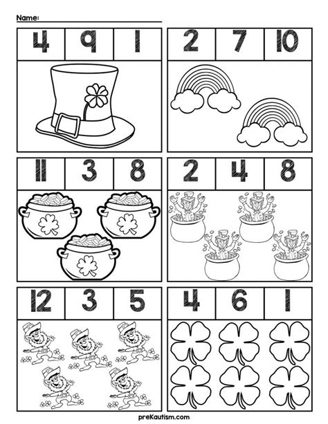 St Patricks Day Math Worksheets
