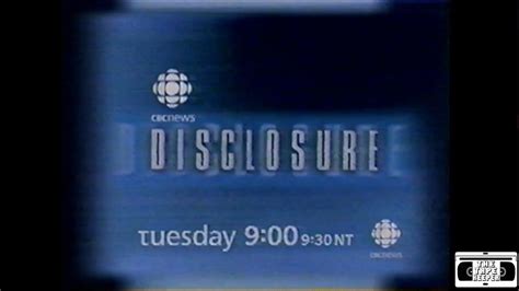 Cbc News Disclosure Promo Cbc 2003 Youtube