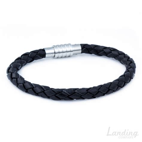 Aagaard Mens Jewelry Leather Bracelet Black Landing Company