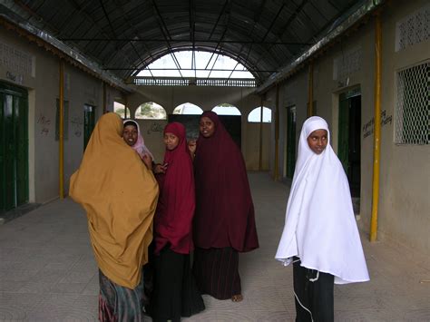 Girls Outside One Of The Local Schoolssomali August 2007 In Somalia