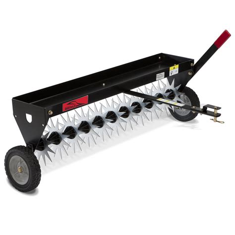 Tow Behind Spike Aerator With Transport Wheels Loosening Soil Durable