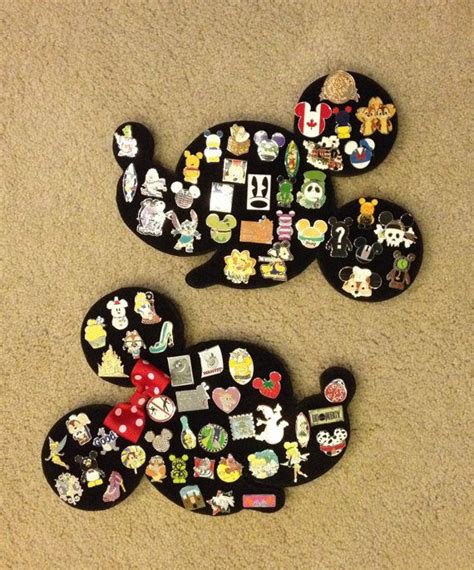 Large Mickey And Minnie Head Shaped Pin Display Boards Disney Play