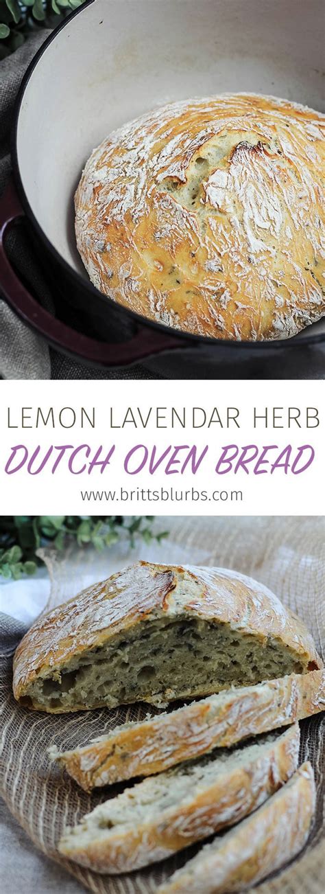 Lemon Lavender Herb Dutch Oven Bread Lemon
