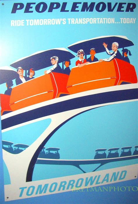 Bretman Photos Disneyland Vintage People Mover Poster Disneyland