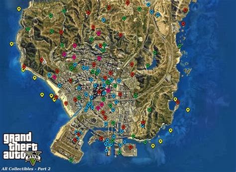 Grand Theft Auto V Die Fundorte Sämtlicher Collectibles Karte