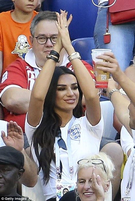 Let's see what he's doing when we score goals. Rebekah Vardy and fellow WAGS can't contain their glee ...