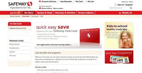 The safeway club card provides you with a variety of ways to save money while shopping. Pin on Signups
