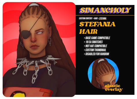 Stefania Hair • By Simancholy Simancholy Los Sims 4 Mods Sims 4 Sims