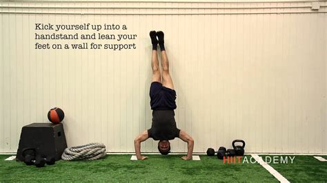 Hiit Exercises How To Do Handstand Push Ups Youtube