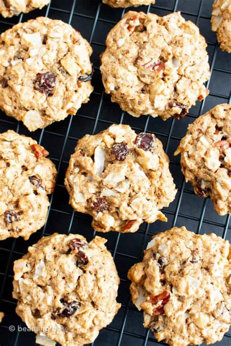 Heart healthy oatmeal chocolate chip cookies recipes 6. Healthy Breakfast Oatmeal Coconut Cookies (Vegan, Gluten ...