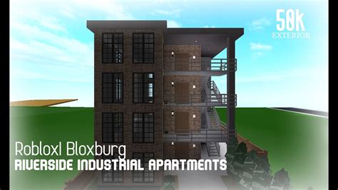 Roblox Bloxburg Riverside Industrial Apartments K Exterior Youtube