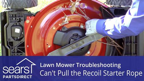 Lawn Mower Wont Start Cant Pull The Recoil Starter Rope Youtube