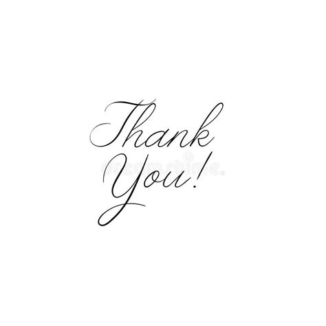 Thank You Handwritten Inscription Hand Drawn Lettering Thank You