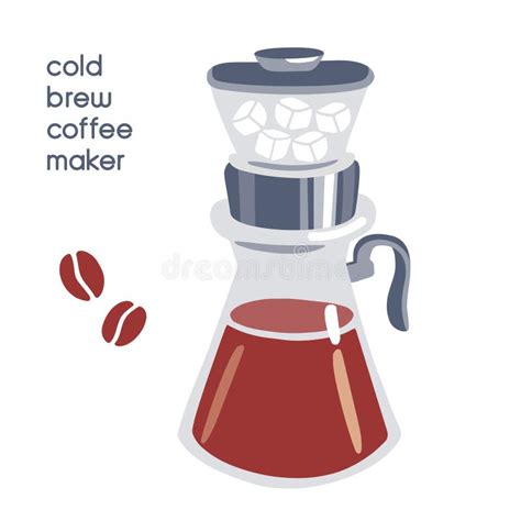 Vector Illustration Alternative Way Of Brewing Coffee Cold Brew