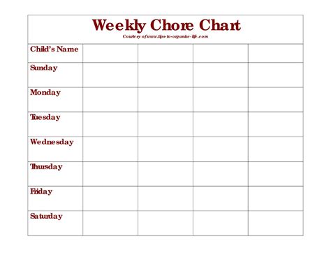 Maybe you would like to learn more about one of these? Chore Chart Template Free Printable Awesome Weekly Chore ...