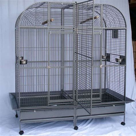 Double Cage with center divider for Bird Parrot Aviary ...