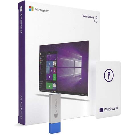 Microsoft Windows 10 Pro Box Pack Usb Flash Drive English 3264