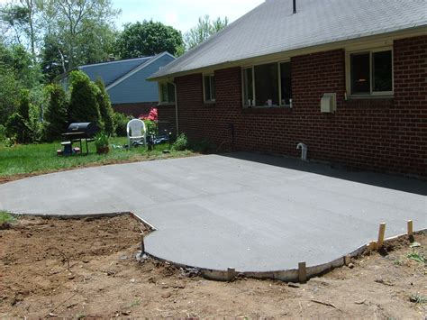 Freshly Poured Back Patio Poured Concrete Patio Backyard Patio