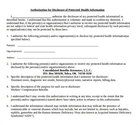 Free 7 Sample Hipaa Release Forms In Pdf Ms Word