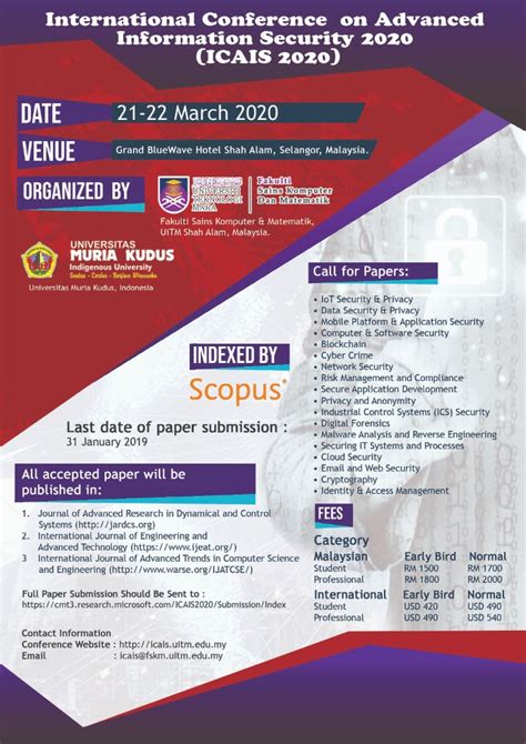 How to identify scopus indexed journals? Call For Paper (SCOPUS INDEXED): ICAIS 2020, 21 March 2020 ...
