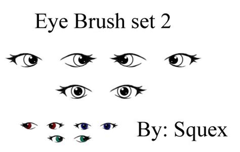 Anime Eye Brush Set2 By Squex Eye Brushes Anime Eyes Eye Brushes Set
