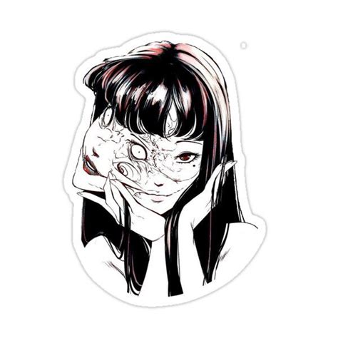Tomie Junji Ito Sticker By Rosie Oganesian Stickers Printable