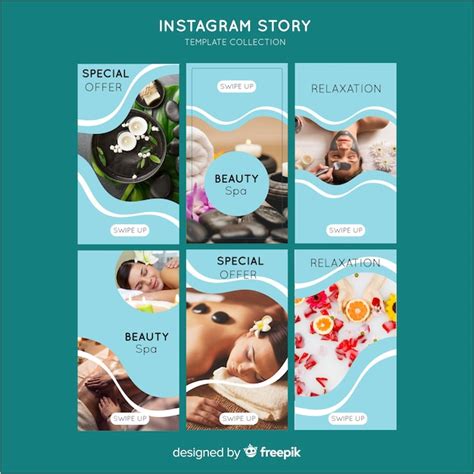 Plantillas De Instagram Stories De Spa Vector Gratis