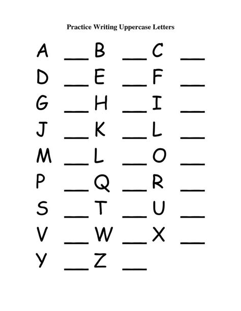 Capital Letter Worksheets Printable Capital Letters Worksheet Abc