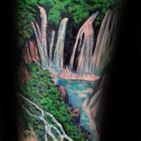 Water, one of the four basic elements, is essential because there would be no life without it. 70 Waterfall Tattoo Designs For Men - Glistening Ink Ideas