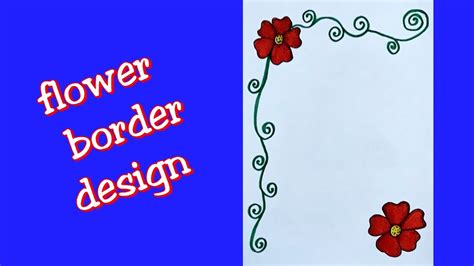 Simple Flower Border Designs For A4 Paper