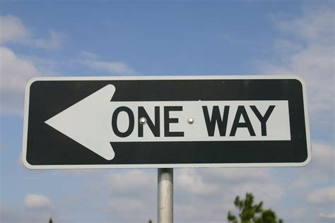 Free One Way Sign Stock Photo