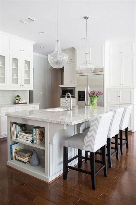 White Kitchen Island With Seating Making The Heart Of Your Home More