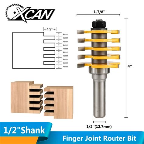 Finger Joint Reversible Router Cutter Bearing Drill Bit Comb Glue Box
