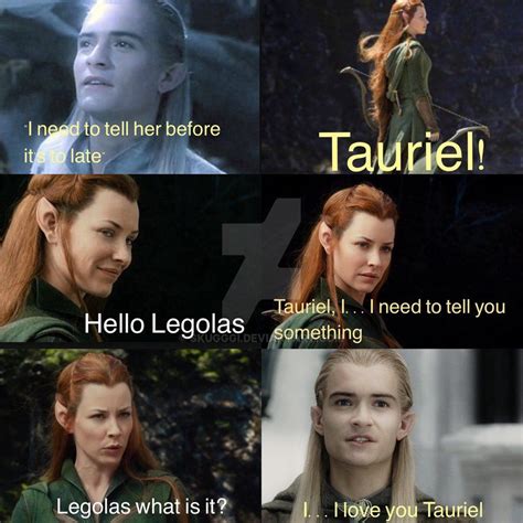 Legolas Tells Tauriel By Skugggi Legolas The Hobbit Legolas And Tauriel