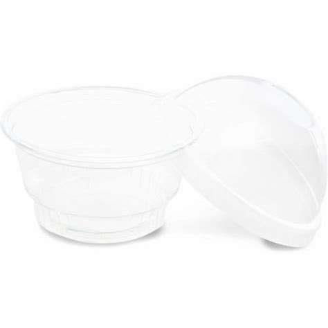 clear plastic ice cream and yogurt cups with dome lids 5 oz 50 pack