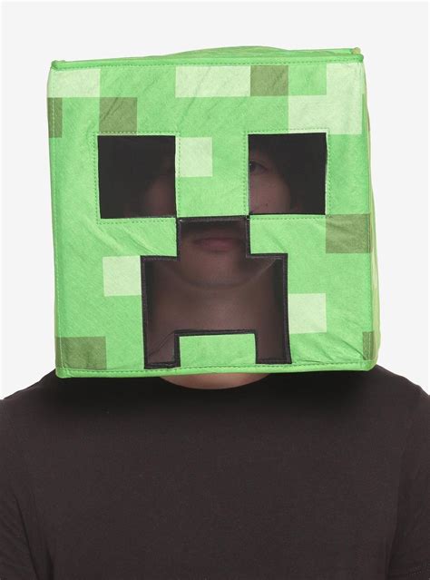 Minecraft Creeper Mask In 2022 Minecraft Mask Game Character Creepers