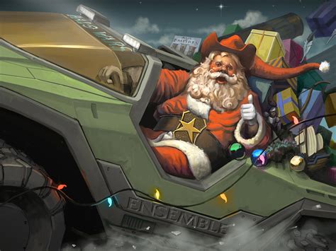 Halo Santa Merry Christmas Rimaginaryhalo