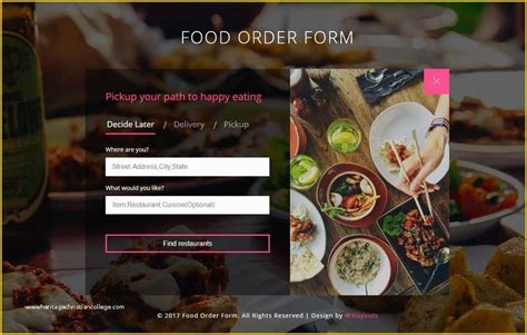 Ordering Website Template