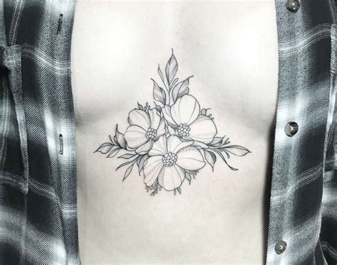 Update More Than Sternum Tattoo Flowers In Cdgdbentre