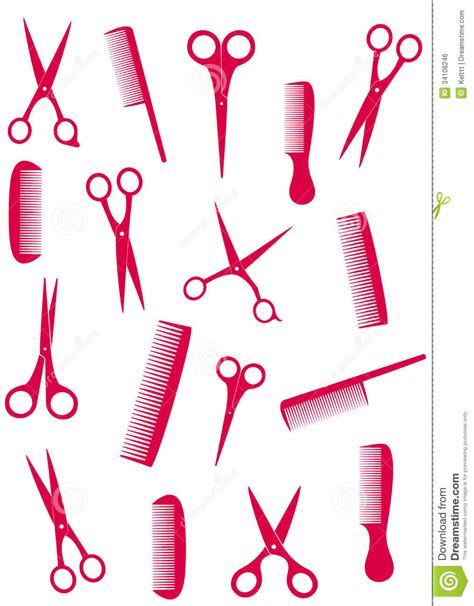 Background With Pink Comb And Scissors Royalty Free Stock Image Image