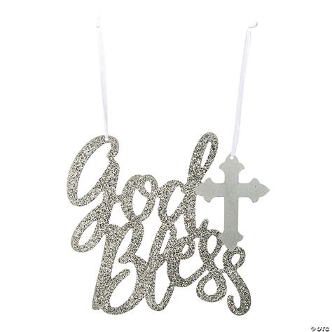 God Bless Glitter Hanging Sign Discontinued