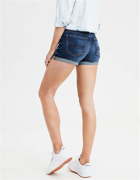 Ae Next Level Denim Midi Short Dark Wash American Eagle Outfitters American Eagle Jeans